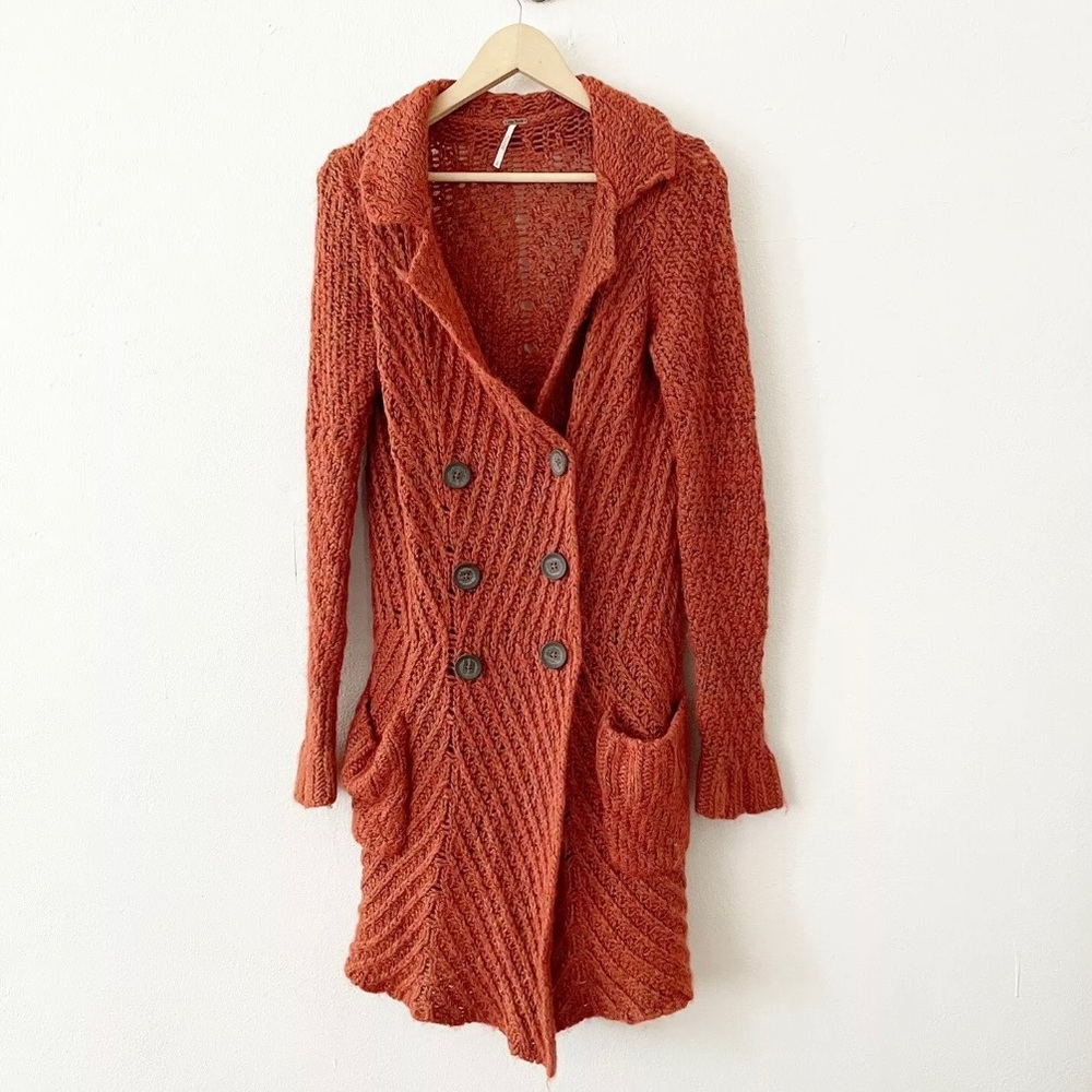 Free People Buttermilk Biscuit Long Line Cardigan